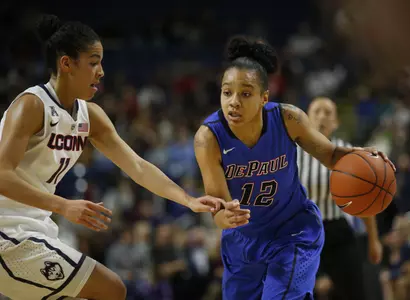 Brittany Hrynko had 20 points, 11 assists and five steals in Sunday's 99-62 win over Illinois State.