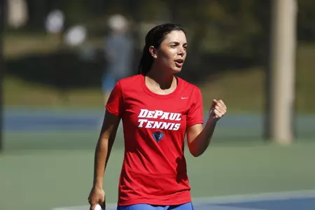 Jarret Fisher teamed with Zaina Sufi to win the No. 3 doubles match on Saturday evening.