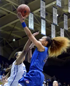 Brittany Hrynko had 14 points and six assists in the win over Duke on Monday night.