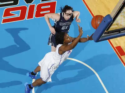 Senior Jasmine Penny finished with 17 points in her last home game at McGrath-Phillips Arena on Tuesday.