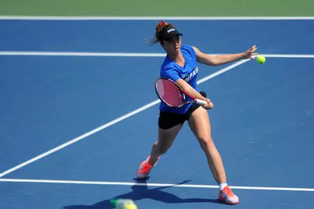 Ana Vladutu is the first Blue Demon to compete in the women's NCAA Championships singles tournament.