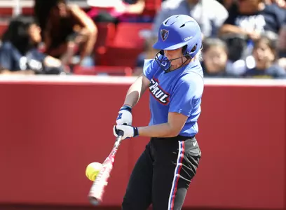 Allie Braden sparked the Blue Demon offense with three hits and two RBI's.
