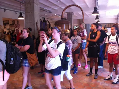 Lauren Prochaska takes in a tour at Mont Saint Michel in Normandy, France