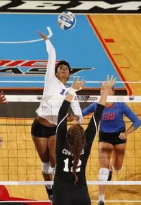Randi Leath's 32 attacks and 12 kills marked career-highs in DePaul's five-set loss to Eastern Illinois.