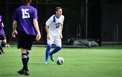 Simon Megally led the Blue Demons with three shots against Western Michigan on Sunday.