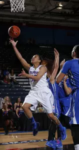 Brittany Hrynko scored 27 points in Friday night's 96-71 victory over Creighton.