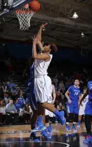 Centrese McGee and the Blue Demons host Providence on Sunday at 2 p.m.