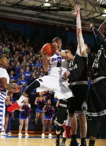 Billy Garrett Jr. led the Blue Demons to a 69-63 win over Western Michigan in their season opener.
