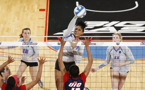 King finished the weekend with 25 kills and 23 blocks.