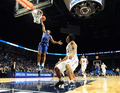 Eli Cain scored 13 points with three rebounds and two steals at Penn State.