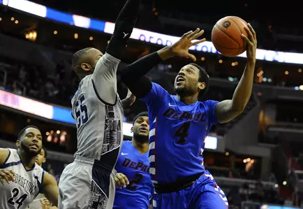 Myke Henry and the Blue Demons face Penn State on Nov. 17 in the Gavitt Tipoff Games.