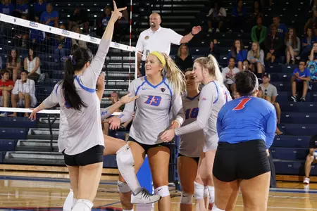 Caitlyn Coffey, the DePaul Invitational MVP, led the Blue Demons with 47 kills this past weekend.