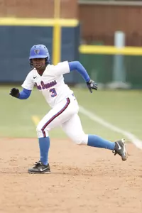 Marsha' Pendilton scored DePaul's fourth run of the game.