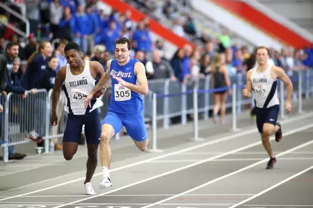 Sebastian Feyersinger won three conference championship medals Saturday for DePaul.