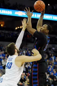 The Blue Demons take on top-ranked Villanova at Allstate Arena on Tuesday.