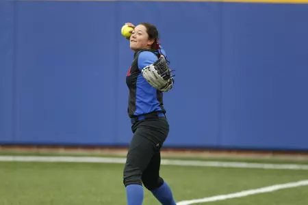 Megan Leyva pitched a complete game for the Blue Demons and recorded a run and RBI.