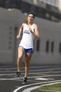 Lauren Sharp joins teammates Caroline Kurdej and Christine Mujica in the 1500m.