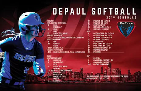 DePaul Softball 2019 Schedule