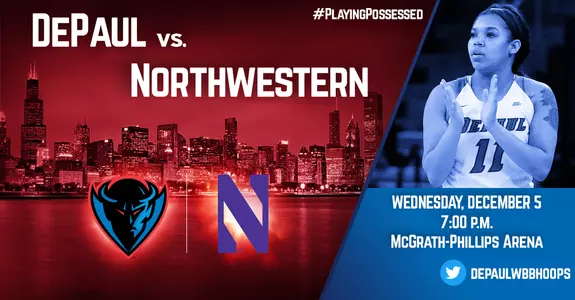 WBB vs. Northwestern Preview Graphic
