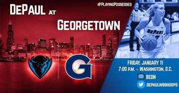 WBB @ Georgetown Preview Graphic