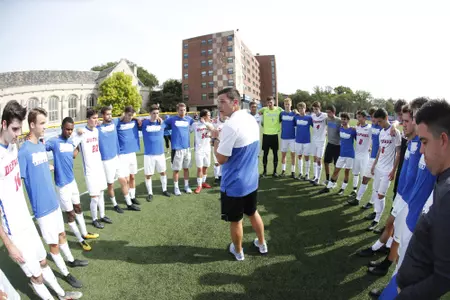 Men's Soccer Huddle