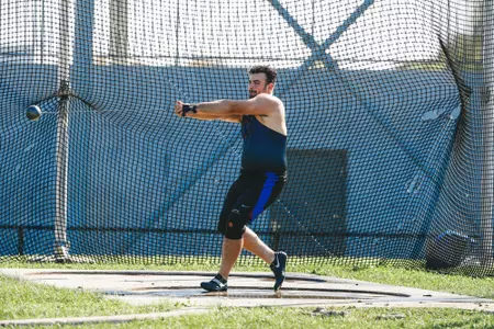 Ben Litwin weight throw at Lane Stadium.