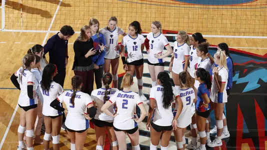 Volleyball Team Huddle