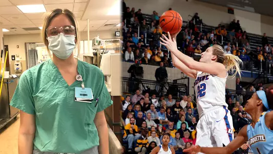 Brooke Schulte former women's basketball standout now a nurse