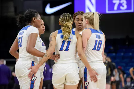 WBB Players Huddle