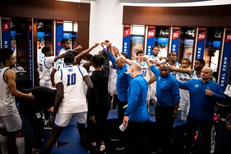 team huddle in lockerroom