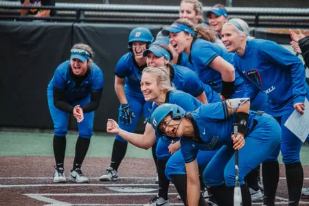 softball HR celebration