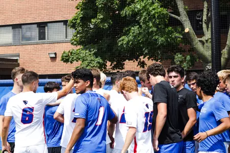 Men's soccer picked up their first win of the season with a 2-0 victory over Bucknell at Wish Field in Chicago
