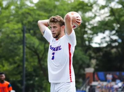 Men's soccer picked up their first win of the season with a 2-0 victory over Bucknell at Wish Field in Chicago