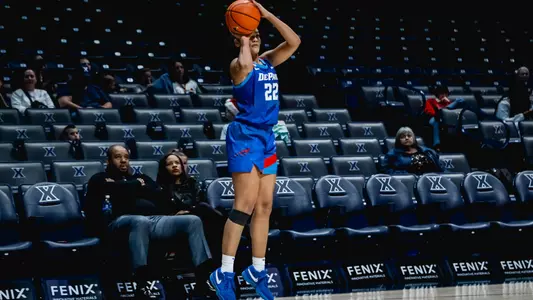 Anaya Peoples takes a shot against Xavier