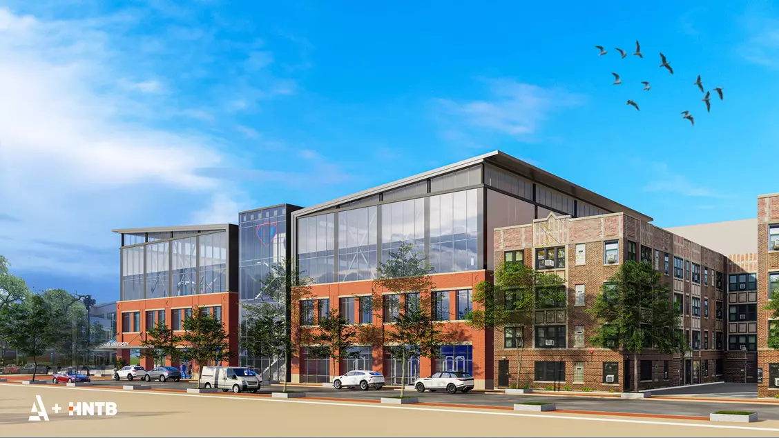 Rendering of the planned Basketball Practice Facility
