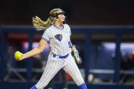 Bella Nigey hurls a pitch