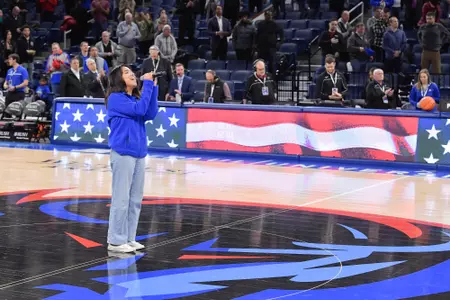 national anthem singer at basketball game