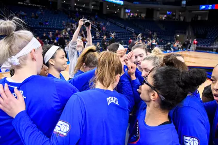 Team huddle.