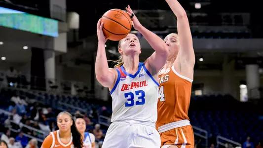 Jorie Allen takes a shot against No. 4 Texas