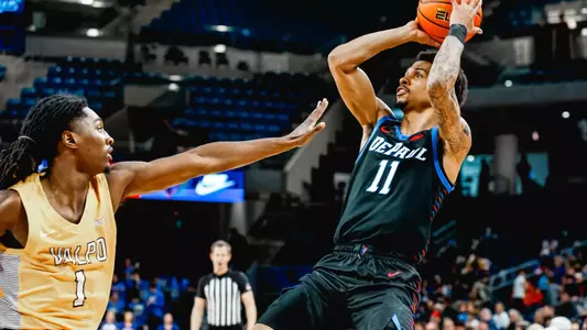 CJ Gunn attempts a jump shot versus Valparaiso