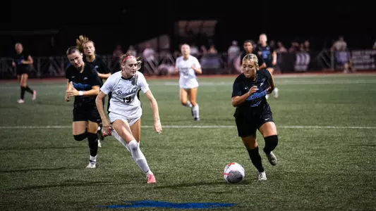 Mya Gardner dribbling up-field
