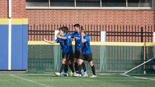 Jayden Waski, Logan Finnegan, Jack Brennan goal celebration