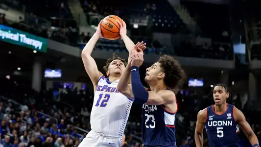 Jacob Meyer puts up a finish inside.