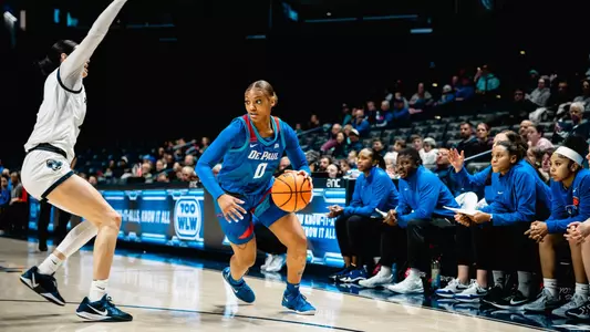 Taylor Johnson-Matthews dribbles against Xavier
