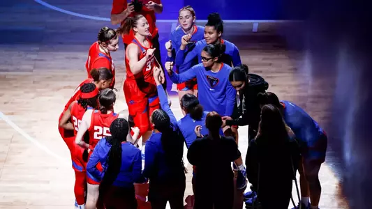 Women's Basketball Team Huddle