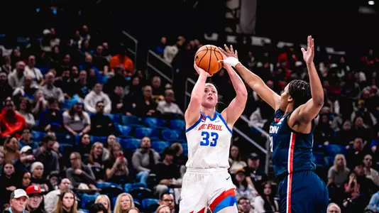 Jorie Allen attempts a jump shot versus No. 6 UConn