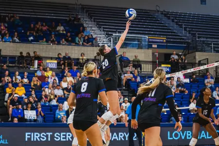 Kendall Timme goes up for an attack