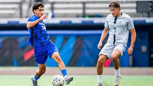 Max Padua dribbles the ball