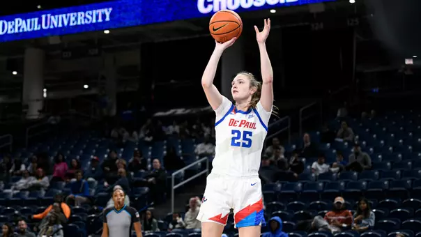 Kate Clarke shoots a three