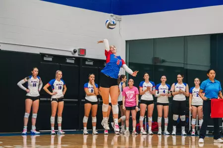 Eva Hurrle serves at McGrath-Phillips Arena
